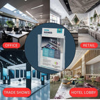 Top Notch Displays Acrylic Brochure Holder for Wall Mounting, Clear Display for 8.5" x 11" Flyers, Literature Holder for Magazines, Pamphlets, Menus, Includes Screws & Plastic Anchors – Pack of 2