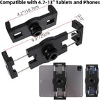 ZUZUXI iPad Desk Mount, Adjustable Foldable Tablet Aluminum Arm, 360° Rotation, Tablet Stand Holder for Bed, Fits 4.7"-15" iPad Pro/Air/Mini, Phones, Galaxy Tab, Portable Monitor