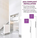 Modern Olive ADA Floor 5 Sign with Braille – Made from Durable Acrylic and Ready to Mount