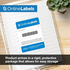 4 x 2 Rectangle Mailing Labels - Permanent, White Matte - Address, Shipping, Gift - Pack of 10,000-1,000 Sheets - Inkjet/Laser Printers - Online Labels