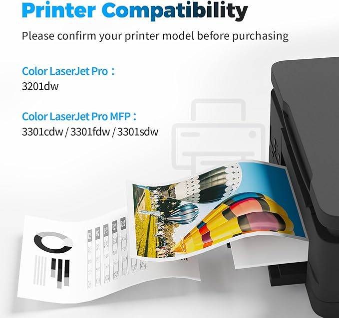 218X Toner Cartridges (No Chip) Replacement for HP 218X Toner Cartridges 4 Pack 218A Compatible for Pro MFP 3301fdw Pro 3201dw MFP 3301cdw MFP 3301sdw Printer