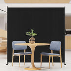 C-Hopetree 1 Panel Room Divider, 6 Ft Tall Indoor Folding Privacy Screen, Portable Partition Separator, Freestanding Separation Temporary Wall for Office, Bedroom, 71" W X 71" H, Black