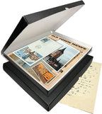 Lineco Folio Storage Box, Clamshell Design with Metal Edge. 18.5x24.5x1.75 Inches, Archival Boxboard, Preserve Photos, Cards, Magazines, Documents, Art, Ephemera, Family Records, Black, Pack of 2