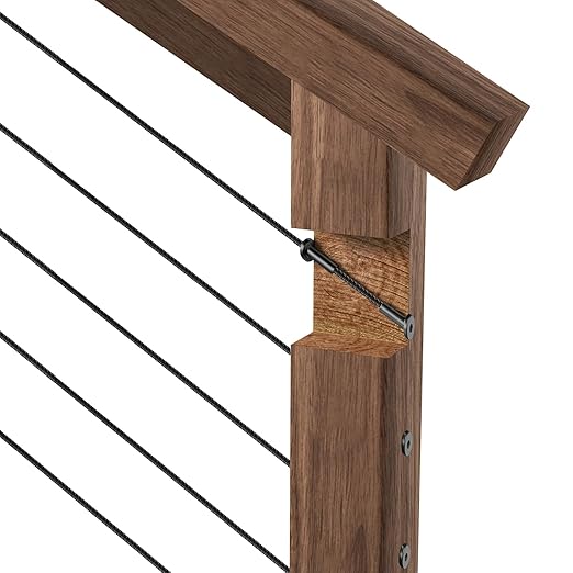 BLIKA 20 Pack 25 30 35 Degree 1/8" Black Cable Railing Angle Beveled Protector Sleeves, T316 Stainless Steel, Angle Protector Sleeves Deck Stair Cable Railing Hardware Kit for Wood Posts