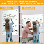 H-Qprobd Glass White Board for Wall Dry Erase Board 48" x 32" (2pcs) Magnetic Presentation Whiteboard for Home, Office and School