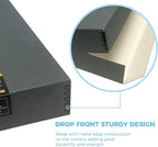 Lineco Museum Archival Storage Box, 14.75x18.75x3 in. Drop Front Design. Acid-Free with Metal Edge. Organize Photos, Pictures, Prints, Documents, Crafts, DIY. Gray, 2 Pack