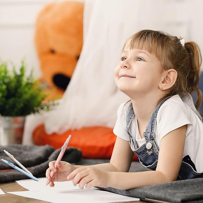 4PCS Cute Cat Retractable Gel Pens Set, Quick Dry Black Ink Fine Point Roller Ball Gel Ink Pen for Smooth Writing (Morandi Color)