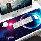 Naukay Gaming Mouse Pad, 31.5x15.7 inch Large Extended Computer Keyboard Mouse Mat, Water Resist Non-Slip Mousepad Rubber Base Long XXL Gaming Mousepad for Work, Office & Home, Space