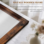 Large White Board for Wall, 48''x36'' Magnetic Dry Erase Board, 4'x3' Decorative Whiteboard with White Vintage Wooden Frame, Hanging Writing Board for Home Office School Classroom