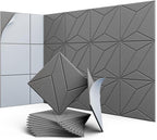 UNECHO 12 Pack 12" X 12" X 0.4" Acoustic Panels for Wall Sound Absorbing, P-Stripes Square Self-Adhesive Sound Panels, High Density Suitable for Multiple Scenarios(MoonLight Gray)