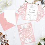 24 Sheets Pink Shimmer Cardstock 8.5 x 11 Iridescent Paper, Goefun 80lb Card Stock Printer Paper for Invitations, Valentines Day, Crafts, DIY Cards