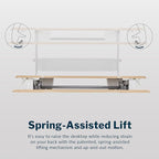 Vari VariDesk Pro Plus 36 Standing Desk Converter – 11 Height Settings + Spring Lift, 2 Tier Design, Keyboard Tray, Fits Desktops 36” Wide x 26.5" Deep – Delivers Fully Assembled (Light Wood)