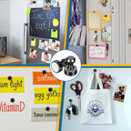 LOVIMAG Fridge Magnets 18Pcs Refrigerator Whiteboard Small Strong Magnet Classroom Kitchen Accessories Decorative Locker Set Decor Must Haves Office Calendar Refrigerador Magnetic Cute Crafts Black