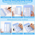 2Pcs Chore Chart for Kids to Do List Checklist Board Detachable Message Slider Schedule Planning Boards with 30Pcs Blank Checklist 4Pcs Cardstock for Habit Tracker or Daily and Weekly Planner