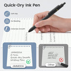 JIMMIDDA 8Pcs Black Gel Pens - 0.7mm Medium Point Black Ink Pens | Smooth Writing - Quick Drying Retractable Pen for Men Women (Black - 8Pcs)