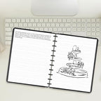 (3-Pack) Letter Size Discbound Refill Paper, 11 Disc Paper Refill for Note-Taking System Discbound Planner, 300Sheets / 600Pages Discbound Paper, 100gsm, White, 8.5'' x 11''