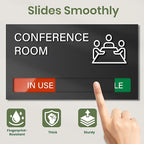 Conference Room Sign, Office Door Signs Do Not Disturb, In Use Available Slider Signs, In a Meeting Privacy Sign Tells Whether Room Vacant or Occupied