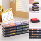 CraftyManor Mini 8 Color Pigment Ink Pads for Stamps, Fingerprint InkPads, Stamp Pad for Scrapbook Paper & Wood & Clothing & Letter & Archival