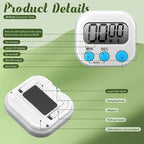 Xuhal 28 Pcs Digital Timers for Teachers Classroom Kitchen Countdown Timers for Cooking Magnetic Stopwatch 4 Colors for Kitchen Cooking Study Work Baking Sports