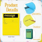 Geyee 9 Pieces Telephone Message Sticky Notes Pads 4 x 5 Inch Assorted Neon Colors Sticky Notes Urgent Self Stick Notepads for Work Call, Office Supplies, 50 Sheets/Pack(Fluorescent Colors)