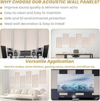 6 PCS Acoustic Panels, Large Soundproof Wall Panels, Professional Fiberglass Sound Absorbing Panels, 23.6x11.8 Inches Sound Proof Foam Panels for Walls, Studio Home Offices