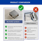 GOSURE 4PCS Adjustable Glass Shelf Bracket, 1/3"-1/2" 304 Stainless Steel, Silver-20pcs