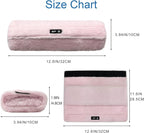 SPRING SEAON Wheelchair Armrest Covers 2 Pack Soft Memory Foam Wheelchair armrest Pads Wicking Washable for Office Transport Chair (Pink)