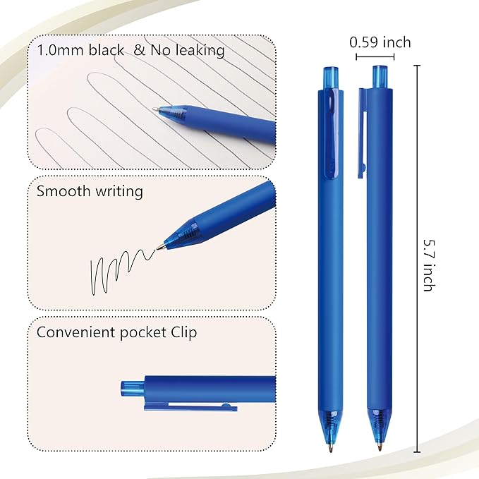 CRYLLIS Pens Bulk, 100Pack Black Pens,Black Ink Ballpoint Pens for Smooth Writing,No Smear,Office Supplies,Back to School Gifts,School Teacher,1.0mm