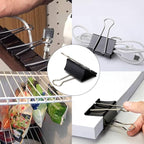 Extra Large Binder Clips 2.4 Inch (60 Pack), Large Binder Clips Big Paper Clips Clamps for Office and Home Supplies, Black