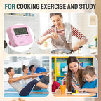 Weewooday 24 Pcs Digital Kitchen Timer Magnetic Timer Bulk On/Off Switch Minute Second Count up Countdown Loud Alarm for Exercise Cook Baking (Vivid Color)