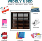 PAG Mass Mail Sorter - Adjustable Mail Holder, Countertop Literature Organizer, Student Mailbox for Classroom, Desktop Bill Paper Organizer for Office Home School, 36 Compartments, Brown