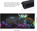 CANFLASHION Gaming Mouse Pad,Large Mouse Pads for Desk,Non-Slip Rubber Base Extended Mousepad,XXL Keyboard Mouse Mat,Computer Keyboard Desk Pad with Stitched Edges,35.4x15.8inch,Succulent Plants