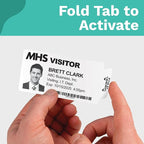 Threshold 3.25-inch Tab Expiring Visitor Badges on a Roll | 1 Roll (250 Badges) Compatible with Brother Direct Thermal Printers | Name Tag Stickers | Office & Secretary Supplies