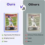 100ct 3"x4" Hard Card Sleeves - 75pt Hard Plastic Trading Card Protector, Rigid Clear Open-Top Card Sleeve, Fits Standard Trading, Baseball, Game Collectible Cards