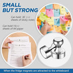 LOVIMAG Fridge Magnets 16Pcs Refrigerator Whiteboard Small Strong Magnet Classroom Kitchen Accessories Decorative Locker Set Decor Must Haves Office Calendar Refrigerador Magnetic Cute Crafts Silver