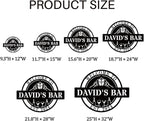 Personalized Bar Sign | Custom Metal Wall Art Decor for Home Beverage Station & Wet Bar | Unique Pub Room Housewarming Gift & Man Cave Accessories