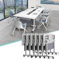 JEHUJD Conference Table,55.1''Folding Conference Room Table for 4-12 People,Mobile Flip Top MeetingTraining Table with Different Coulor and Styles for Offices, Classrooms,Meeting Room (6, B)