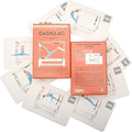 OnlinePilatesClasses Pilates Cadillac Tower Reformer Deck with Video Tutorials, Fitness Flash Cards with 110 All-Levels Cards Set for Home Gym Exercise, Reformer Not Included