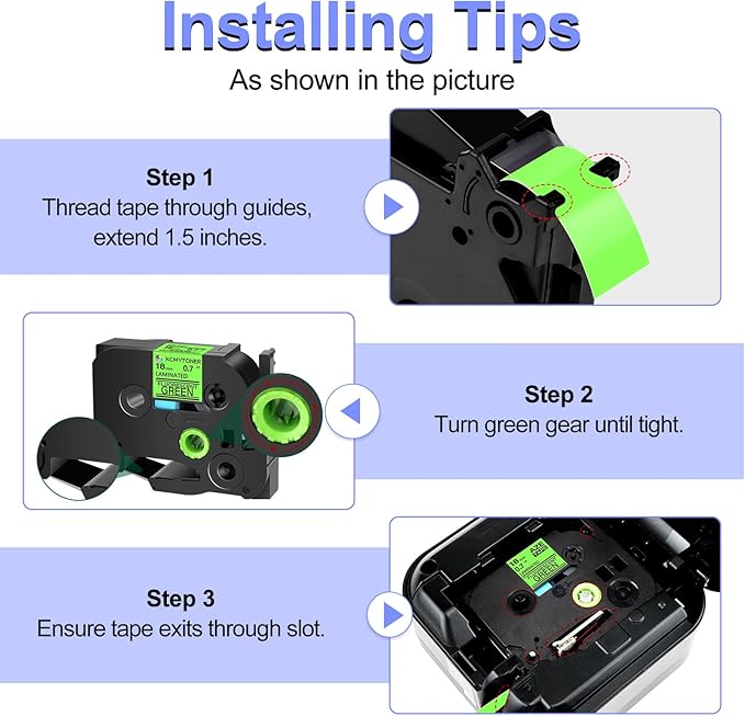 2 Pack Compatible for Ptouch TZe-D41 TZ-D41 TZe TZ Label Tape 18mm 0.7'' Laminated Black on Fluo Green Tape Label Maker Tape for PT-D600 PT-D610BT PT-D600VP PT-P710BT PT-P750W