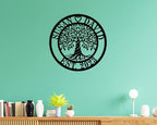 HYTSIGN Personalized Tree of Life Metal Sign, Custom Tree of Life Wall Art, Medium Size, Metal Material, Perfect for Wall Decor, Home Gifts Indoor and Outdoor, Wedding, Anniversary, Couple, Family