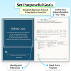 Roterunner Purpose Planner Notebook B5 7.5”x9.8” Undated 2026 Daily Weekly and Monthly Productivity Goal Setting Tool for Work Home ADHD for Adults Self Care Journal