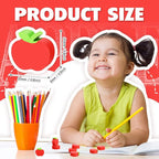 120pcs Mini Apple Erasers for Kids Bulk Classroom Welcome Back to School Gifts Classroom Counting Math Manipulatives Teacher Supplies Stationary Party Favors
