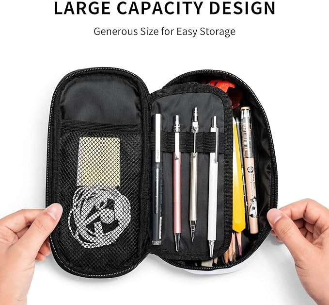 HKHEHOP Soccer Ball Cool Sport Pencil Case Big Capacity Storage Pencil Pouch Stationery Bags With Zipper Portable Pen Holder Box Organizer For Boys Girls Teens Student College School Office Supplies
