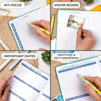 Clever Fox Planner 2nd Edition – Colorful Weekly & Monthly Goal Planner, Time Management & Productivity Organizer, Undated, A5 (Aquamarine)