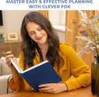Clever Fox Planner Large – Undated Weekly & Monthly Planner for Productivity, Time Management & Goals – Organizer Journal – 7x10” (Mystic Blue)