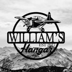 Personalized Metal Airplane Wall Art, Airplane Name Sign, Customized Pilot Name Sign, Airplane Hangar Sign Decor, Aviation Home Office Decor, Large Outdoor Decor, Pilot Gifts, Aircraft Lovers Gift
