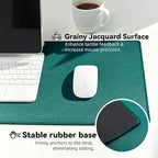 Reniteco Waterproof Large Gaming Mouse Pad with Durable Stitched Edges, Non-Slip Rubber Base, Grainy Jacquard Mouse Mat Desk Pad for Home Office Gaming, 31.5''x11.8''x0.12'', Matte Green