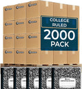 Rosmonde 2000 Pack (Pallet) Composition Notebooks Bulk, College Ruled, Full Pallet of Notebooks, 200 Pages (100 Sheets), 9-3/4 x 7-1/2, Bulk Notebooks for School, College & Office, 4-7 Days Transit