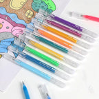 LIULIUCAI Gel Pens for Adult Coloring Book, 100 Colors Large Capacity Metallic Glitter Gel Pens with Case, 1.0 mm Bullet Tip Smooth Writing, Artist Colored Gel Ink Pen for Coloring Drawing Journaling