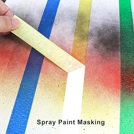 DOAY 3 Pack Yellow Painters Tape - Masking Tape 1 Inch Wide - Multi-Surface, Smart Adhesion, Indoor & Outdoor - 270FT Total - Paint Tape for DIY, Labeling, Art, Car, General Purpose (#3910)